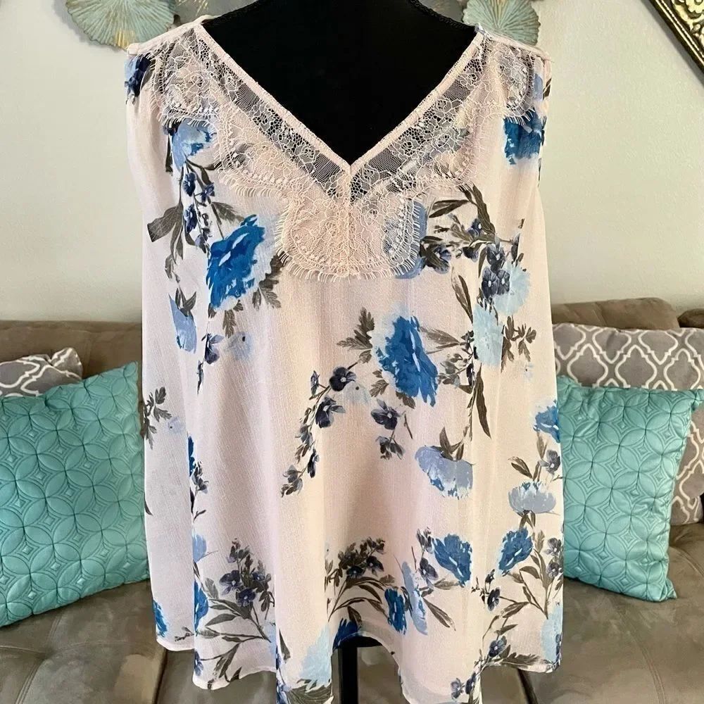 EUC Floral Lace Blouse